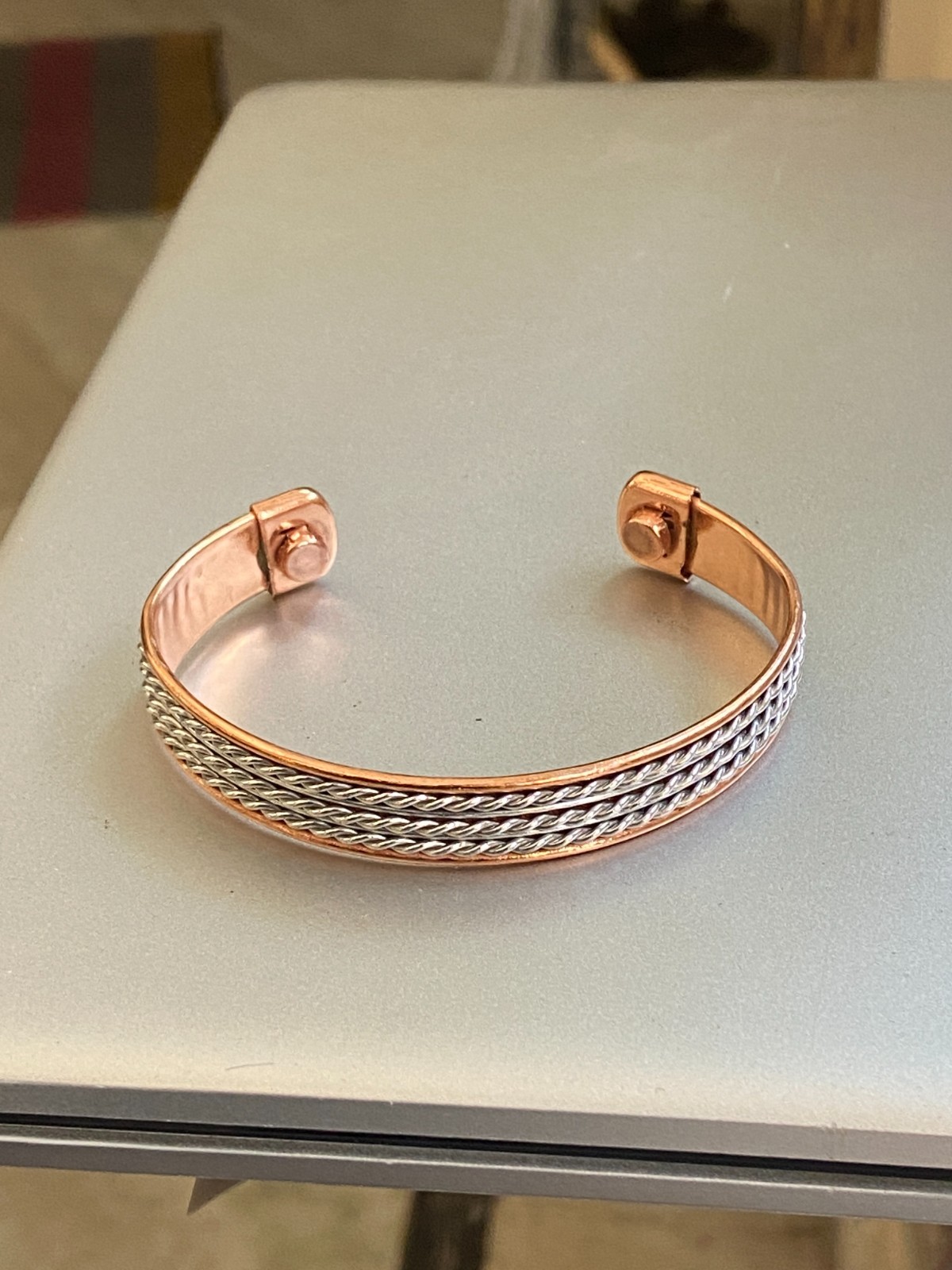 100% Copper Bracelet. Handmade Twisted Medicine Bracelet Arthiritis Pain Therapy