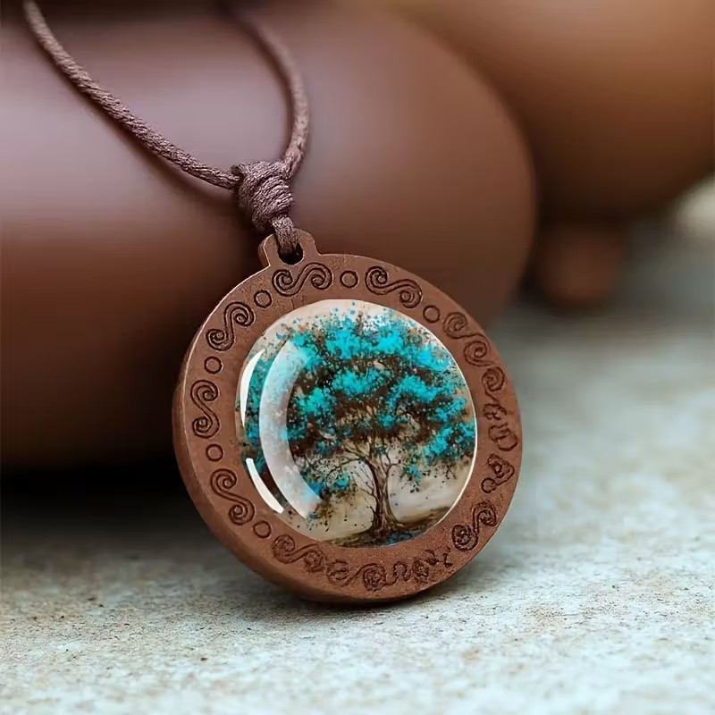 Fashion Tree Of Life Necklace Pendant Wooden Rope Jewelry Women Men Gift New