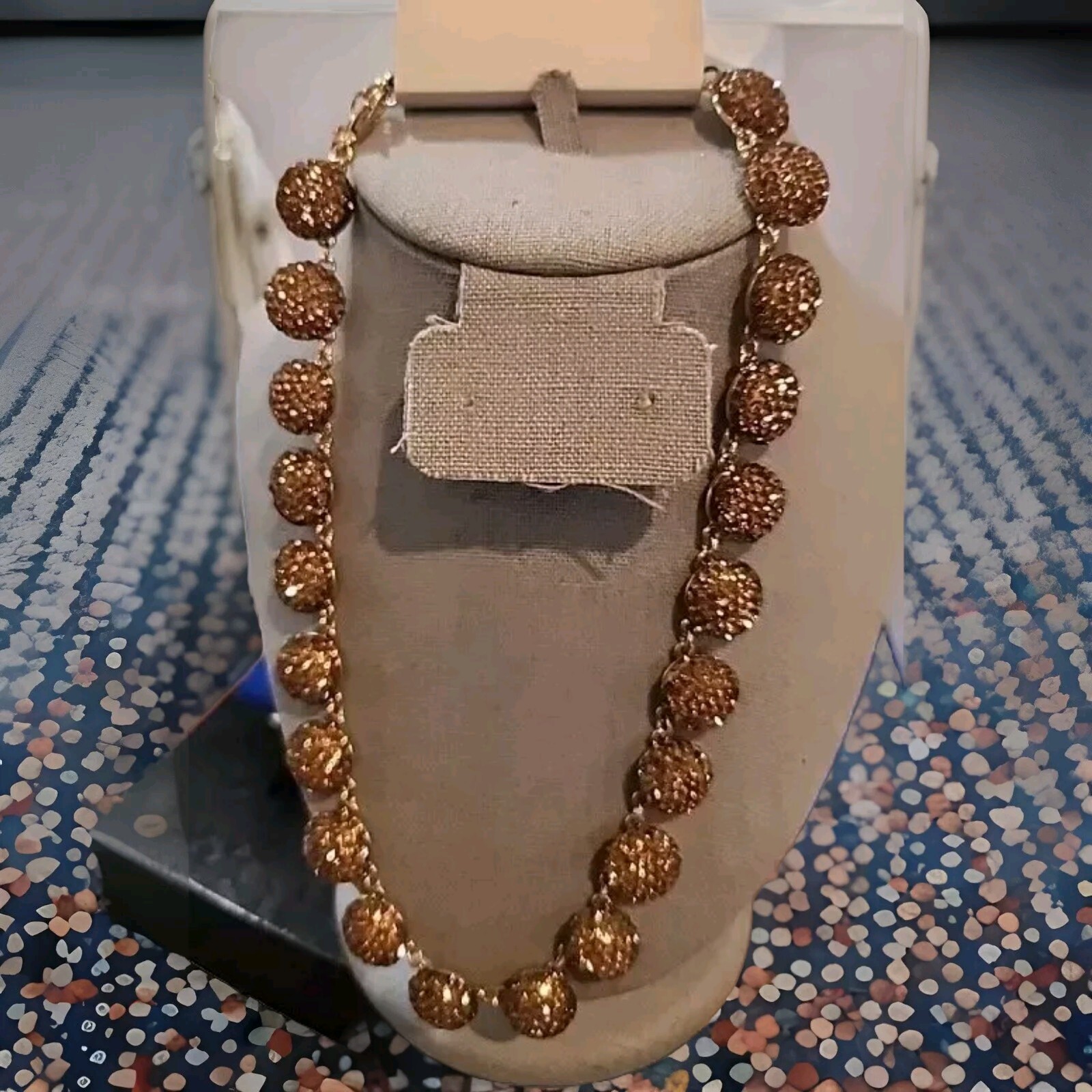 ON 34TH Pavé Fireball All Around Necklace, 16″ + 3″ extender