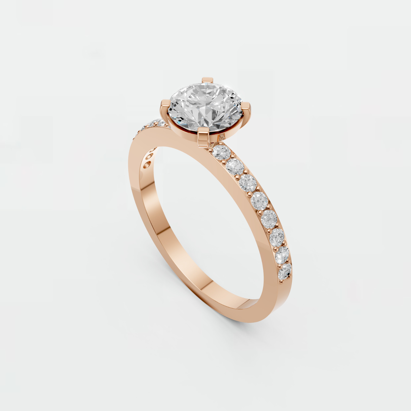 Celestia Aura Round Lab Grown Diamond Classic Solitaire Engagement Ring