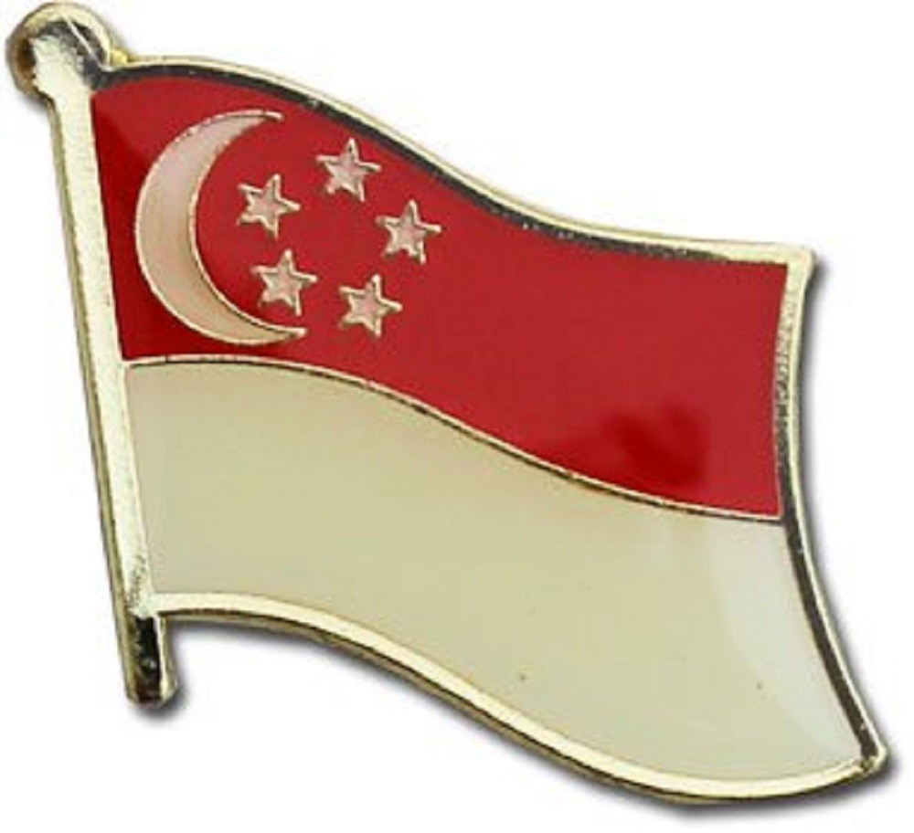 Singapore Country Flag Bike Motorcycle Hat Cap lapel Pin