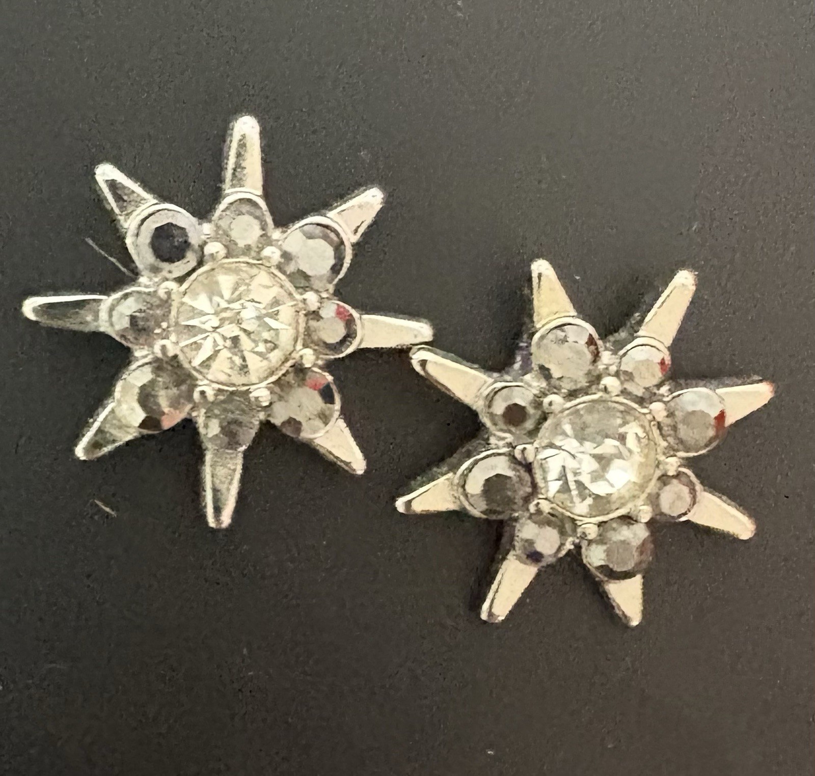 Simply Vera Vera Wang Silver Tone Starburst Crystal Rhinestone Stud Earrings Set