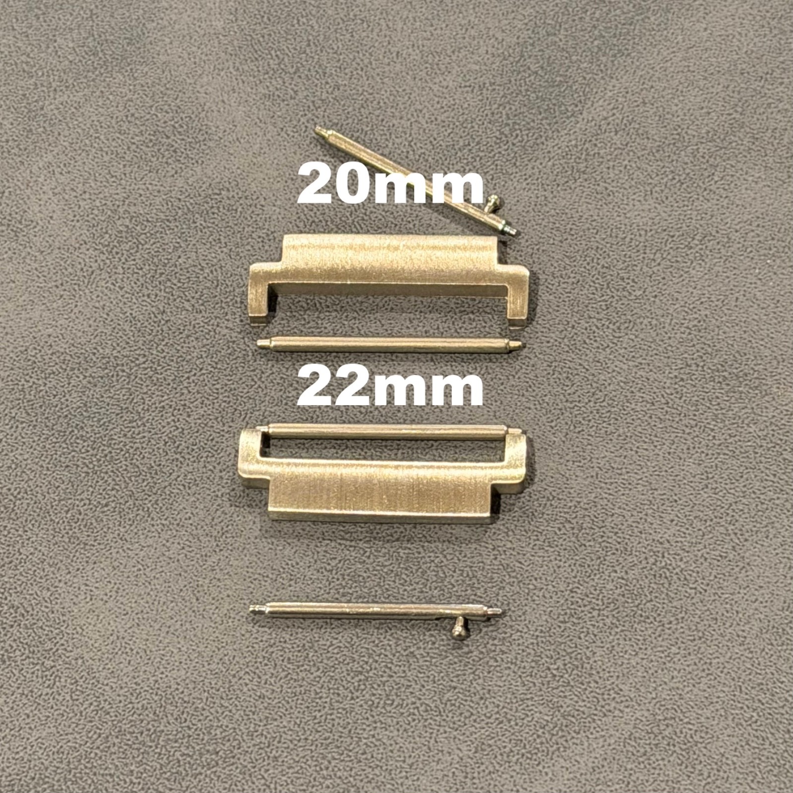 20mm to 22mm Convertor Watch Connector Adapter Stainless Steel Brushed Silver