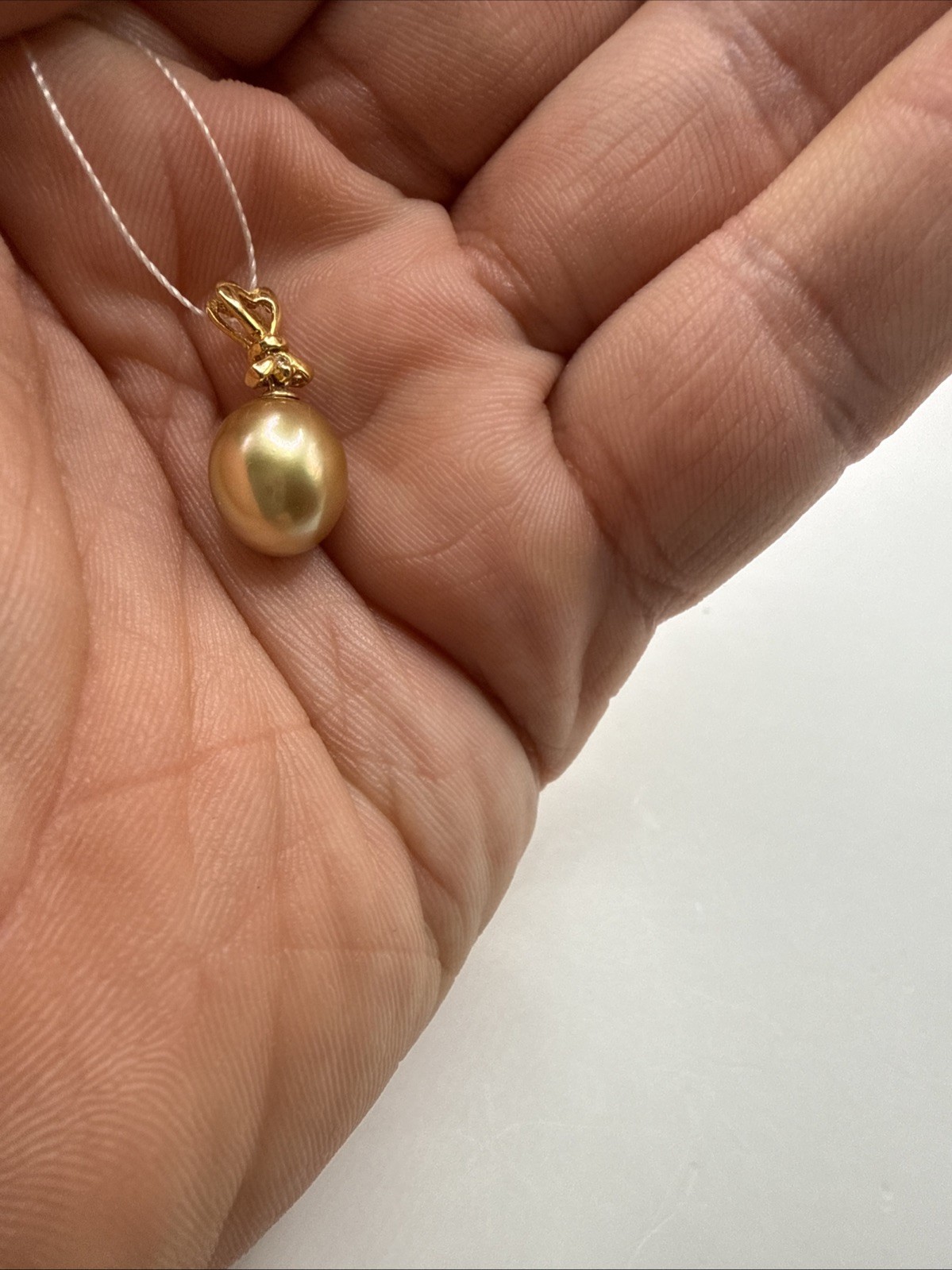 14k Golden Or Gold South Seas Pearl Pendant New