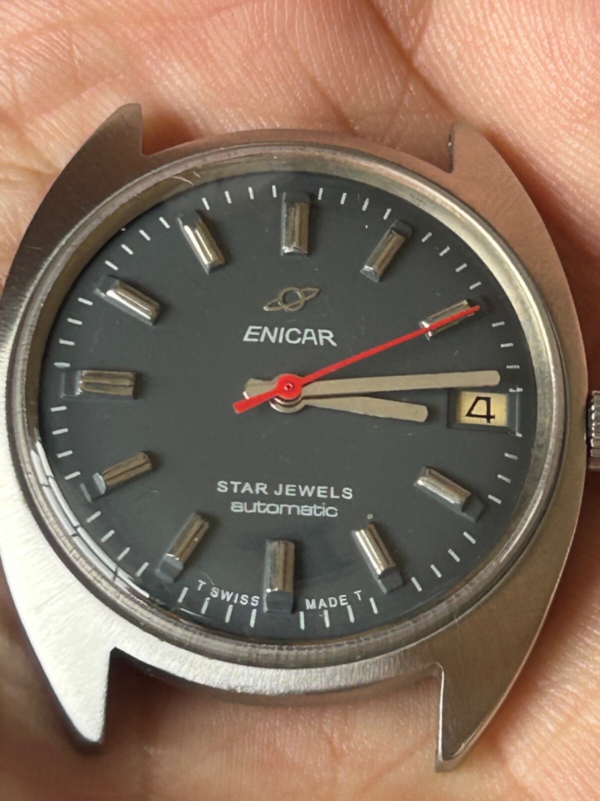 Enicar Star Jewels Automatic Stainless Steel 35mm Watch-Exc. Condition