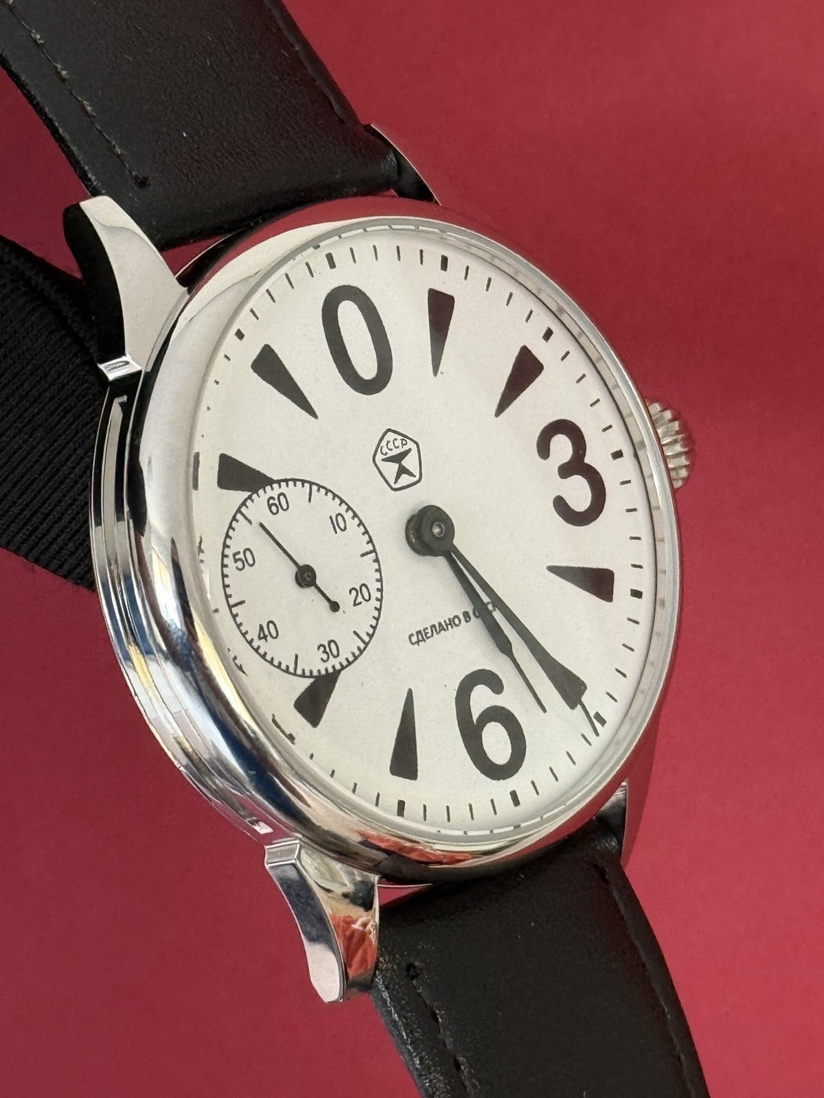 Vintage Molniya Watch Mechanical Raketa Big Zero Wrist Russian Star USSR Rare