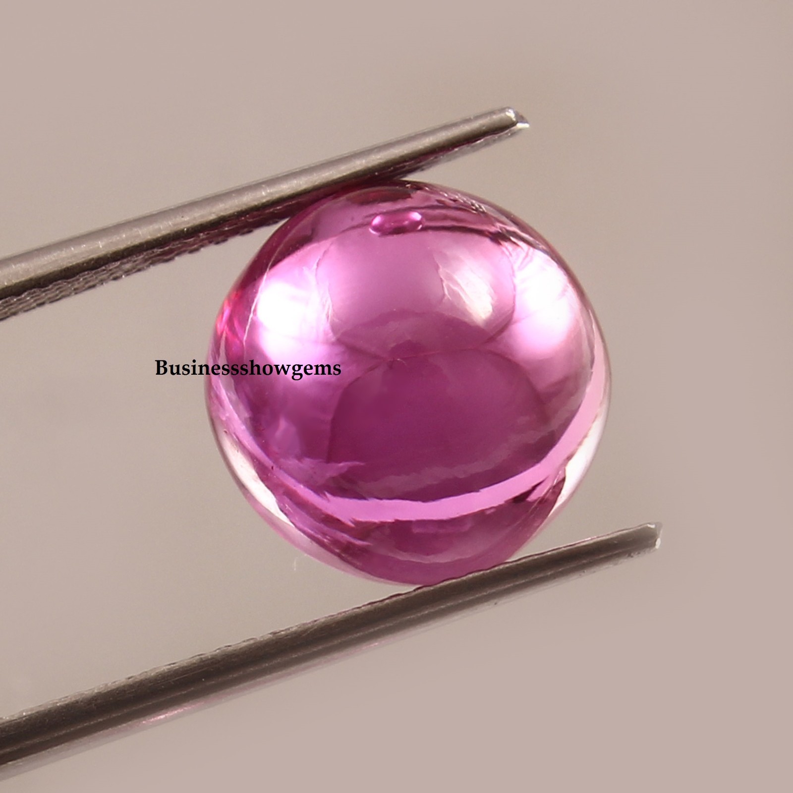 AAA Lab Created Synthetic Pink Sapphire Round Ball Gemstone-(5mm-12mm)-1pcs