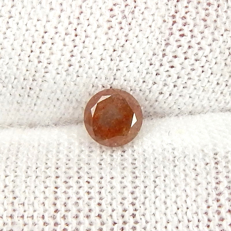 .4ct Untreated Unheated Orange Brown Diamond Natural Earth Mined Faceted Round