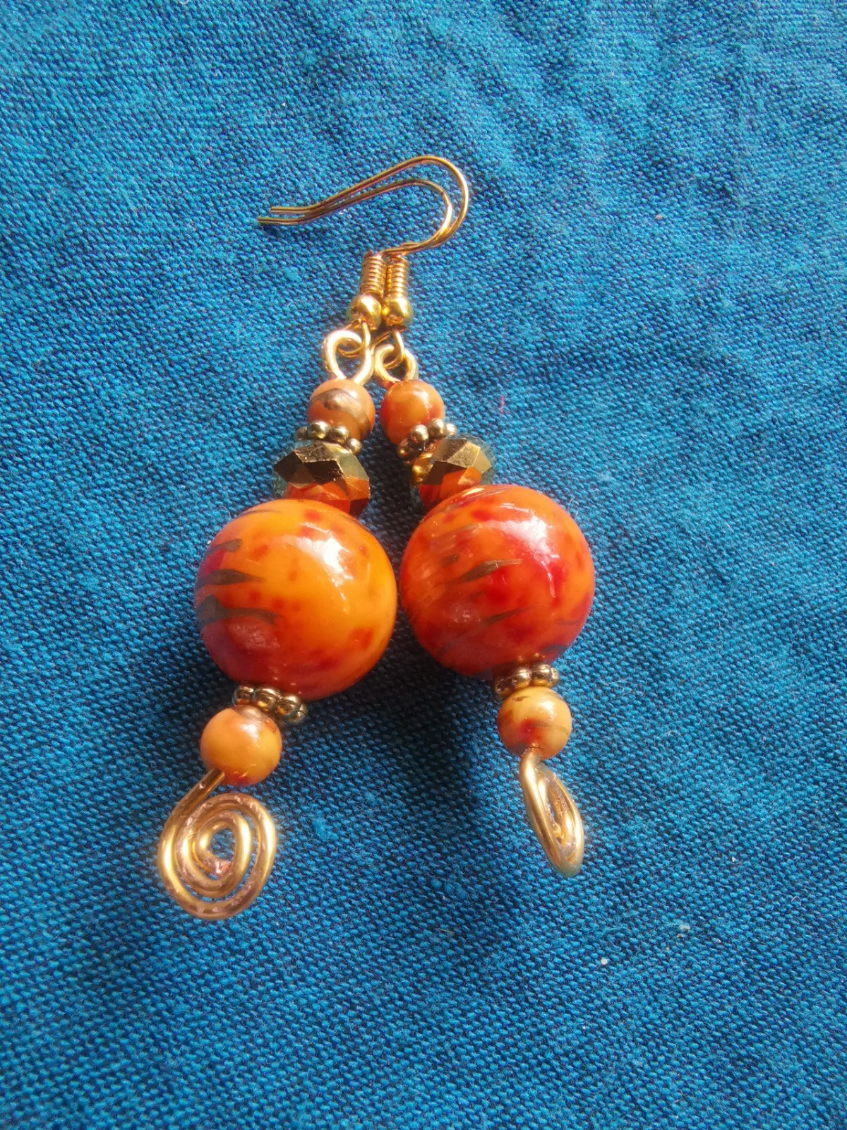 Handmade And Unique earrings, No Pair Is The Same, Wire And Beads Dangle Drop