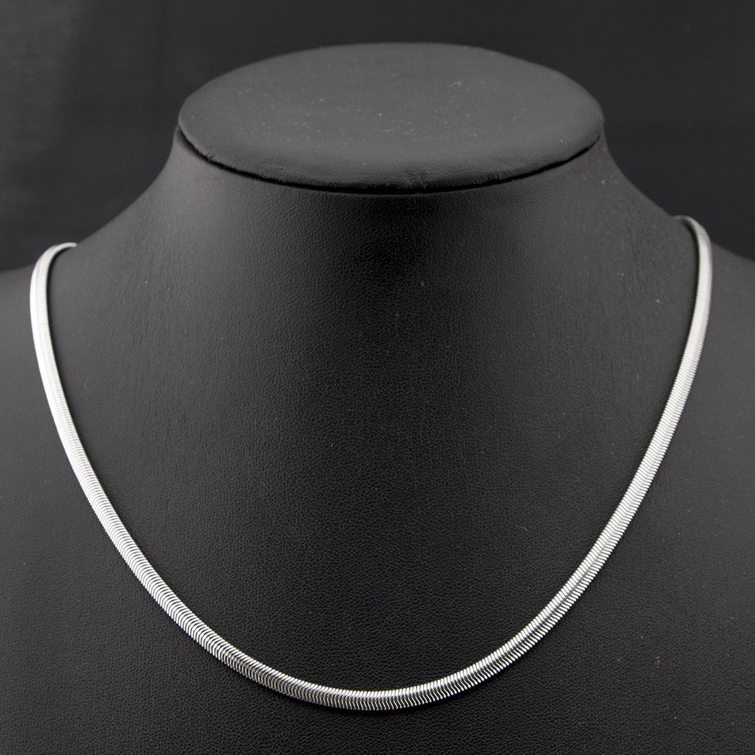 18K White Gold Filled Nickel/TARNISH-FREE 24inch 5 mm Herringbone Chain Necklace