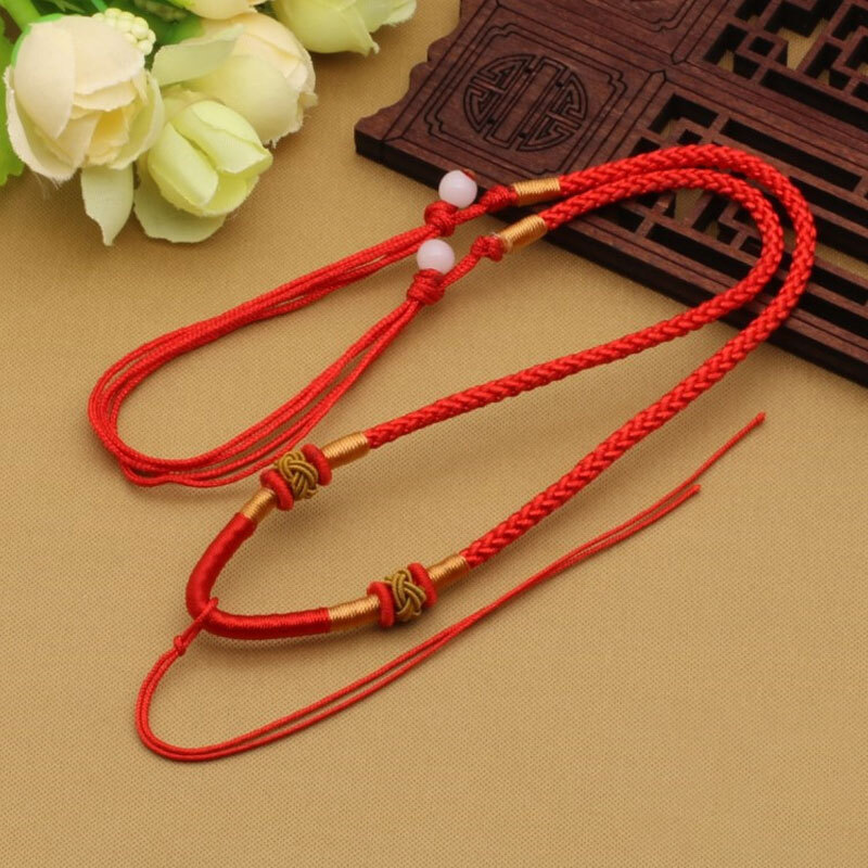 20Pcs Braided Line Rope String Cord Jade Beads for DIY Pendant Necklace Bracelet
