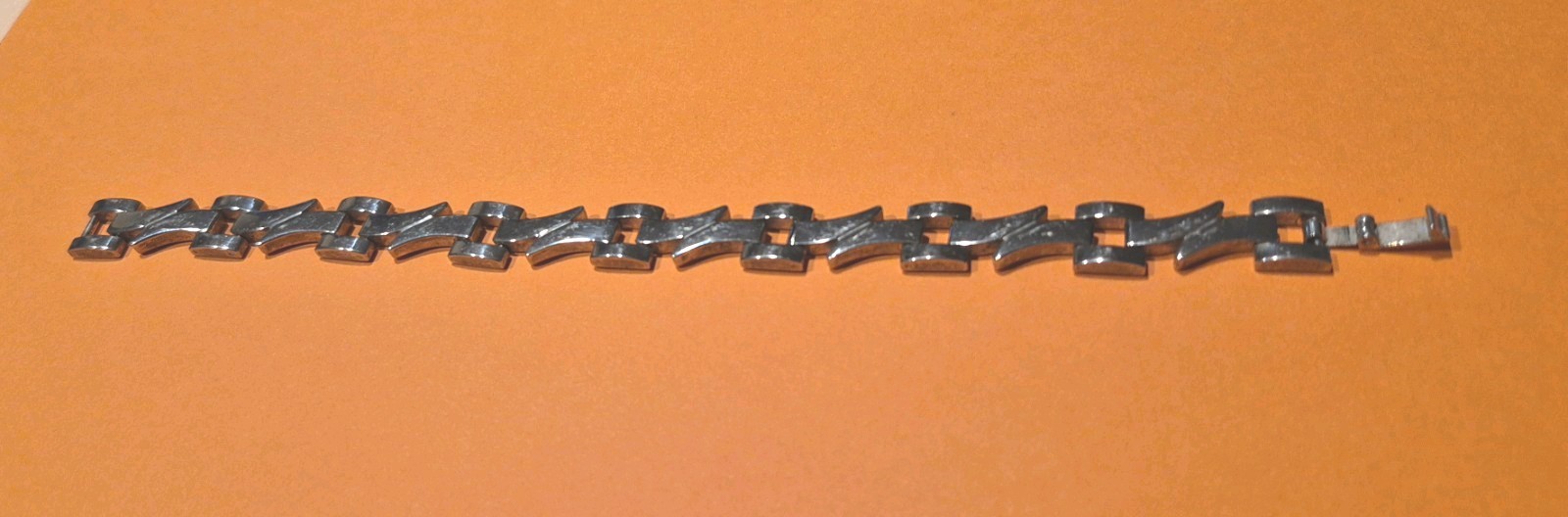 Sterling Silver 925 wheat/flame Link Bracelet 3/8″ Wide 7″ Long 25g
