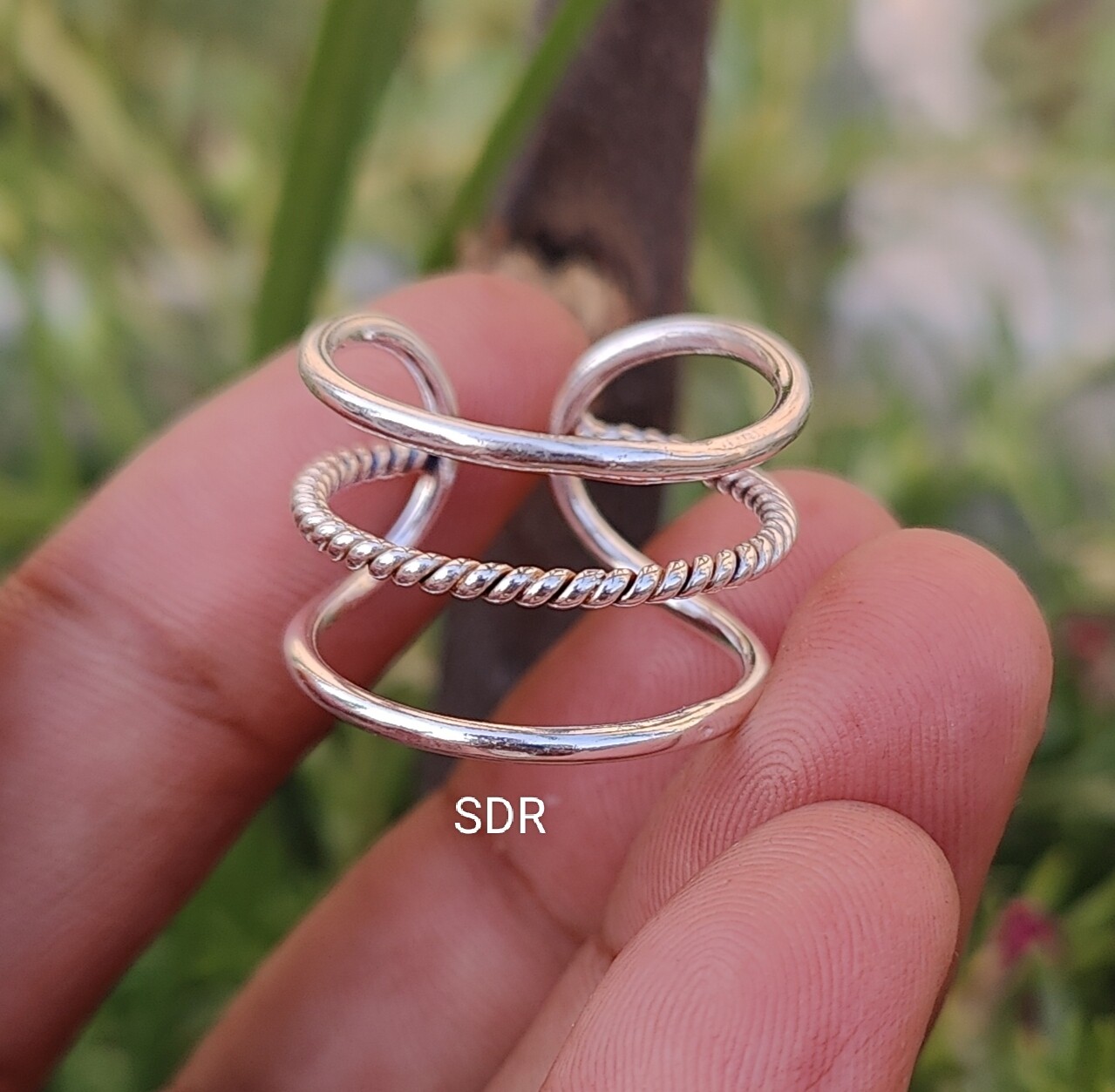 Adjustable Ring 925 Sterling silver Band& Statement Ring Handmade Ring All Size