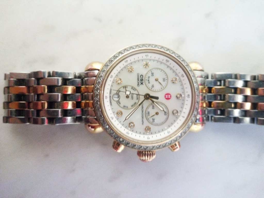 Great Condition Michele MW03M01C5046 CSX 36 Diamond Two Tone Women’s Watch