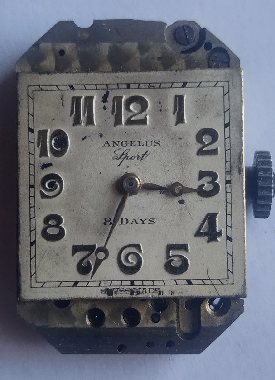 Angelus 8 Days Sport wristwatch movement c.30s