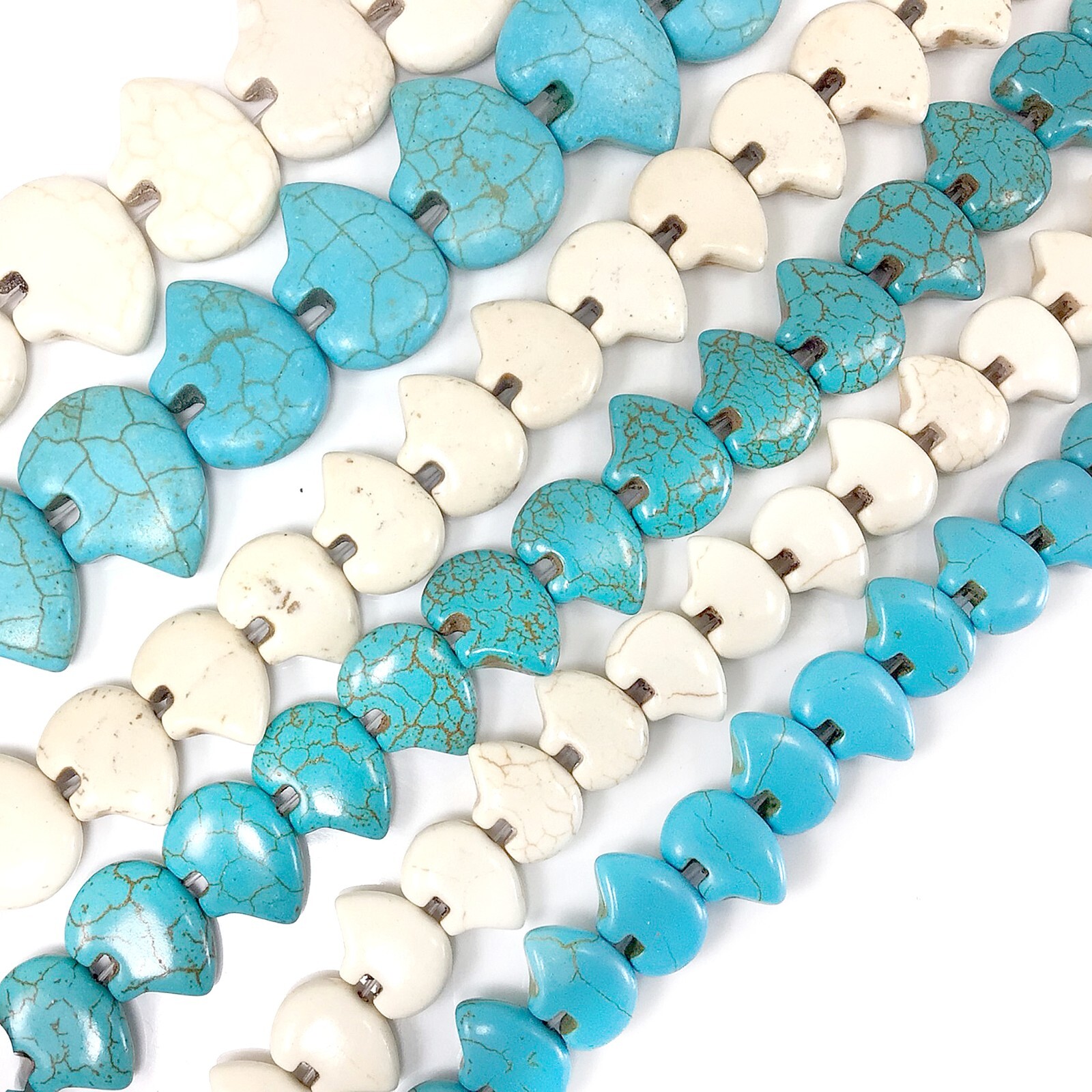 3 Color Howlite Zuni Bear Bead AA Magnesite Turquoise Loose Beads 15″ Strand