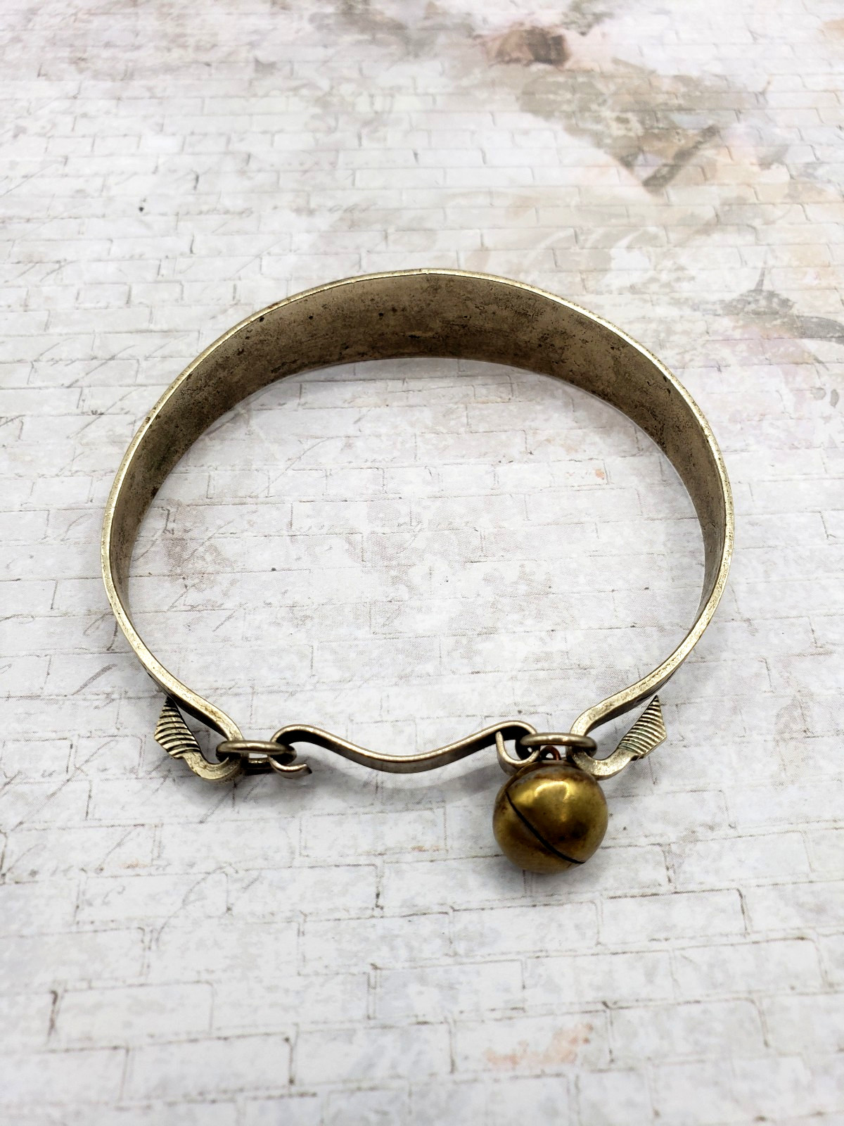Engraved Fish & Waves Design Cuff Silver Tone Bracelet
