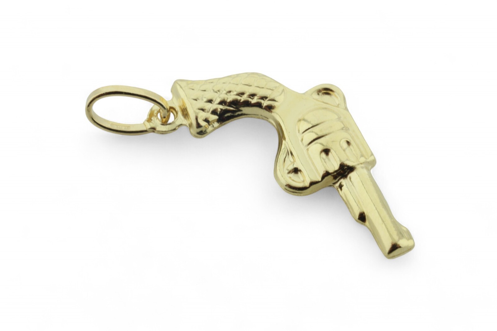 PISTOL SHAPED GIFT PENDANT ALL 18KT GOLD. 750/1000 GOLD 18kt.
