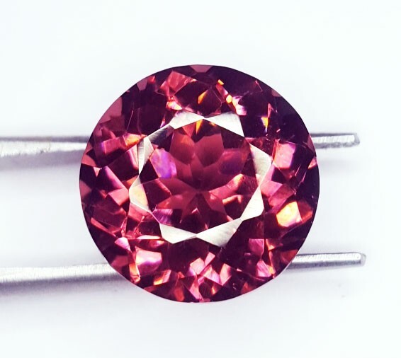 18 Ct Natural Padparadscha Sapphire Loose Gems Certified Round Cut Sapphire A41