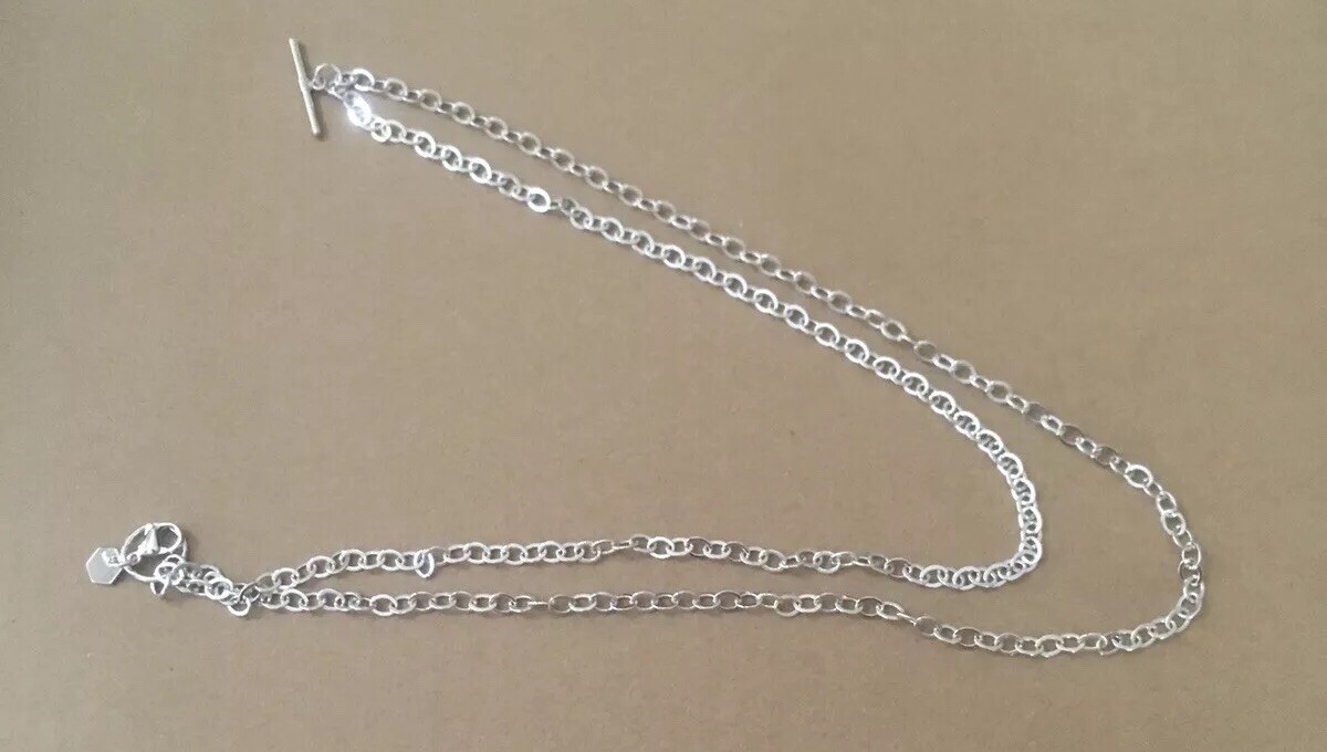Authentic Origami Owl 18” – 36” Oval Link Convertible Toggle Chain Silver 18/36”