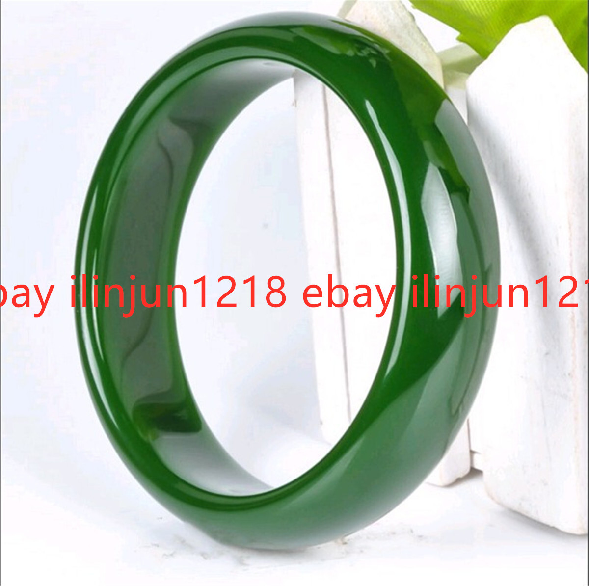 Beautiful Dark Green Jade Jadeite Gemstone Bangle Bracelet 56-67mm