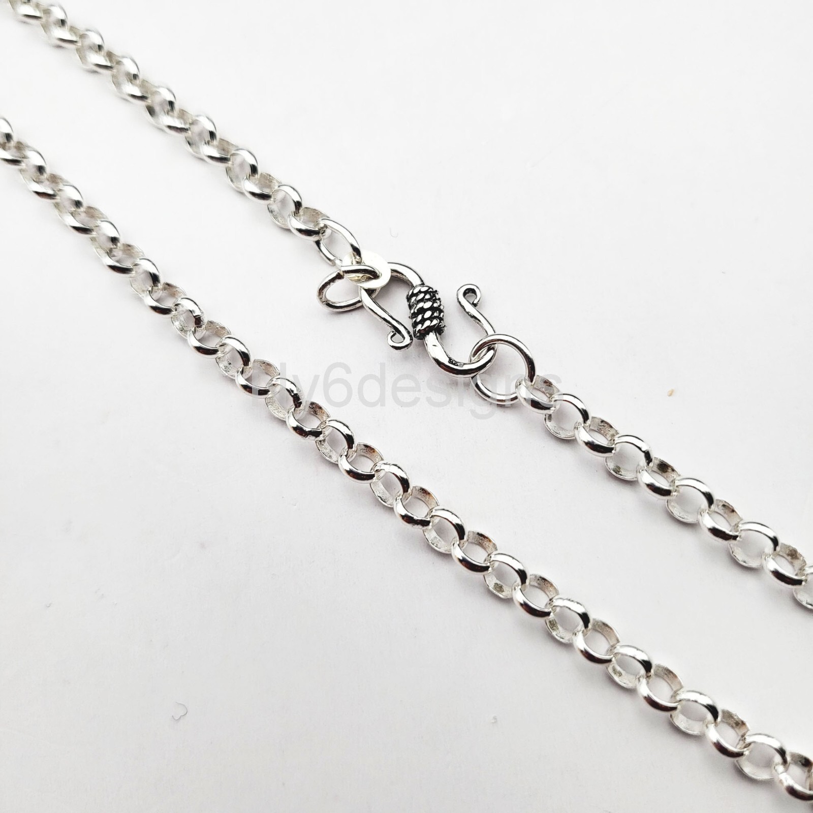 925 Sterling Silver Chains Rolo Soldered Necklace Belcher 3mm 4mm 5mm 7″-36″