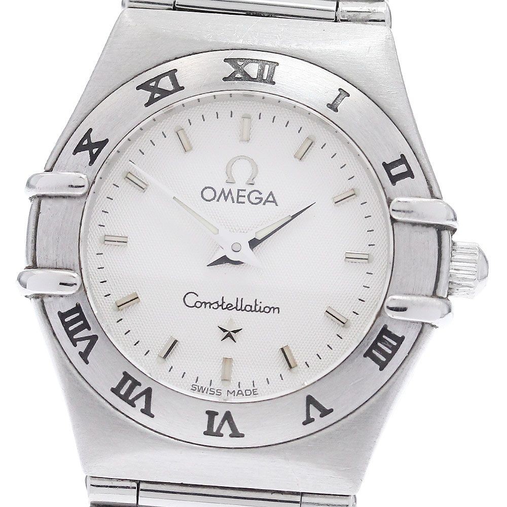 OMEGA Constellation 22mm White Silver 795.1203 Cal.1456 Quartz Women Watch JAPAN