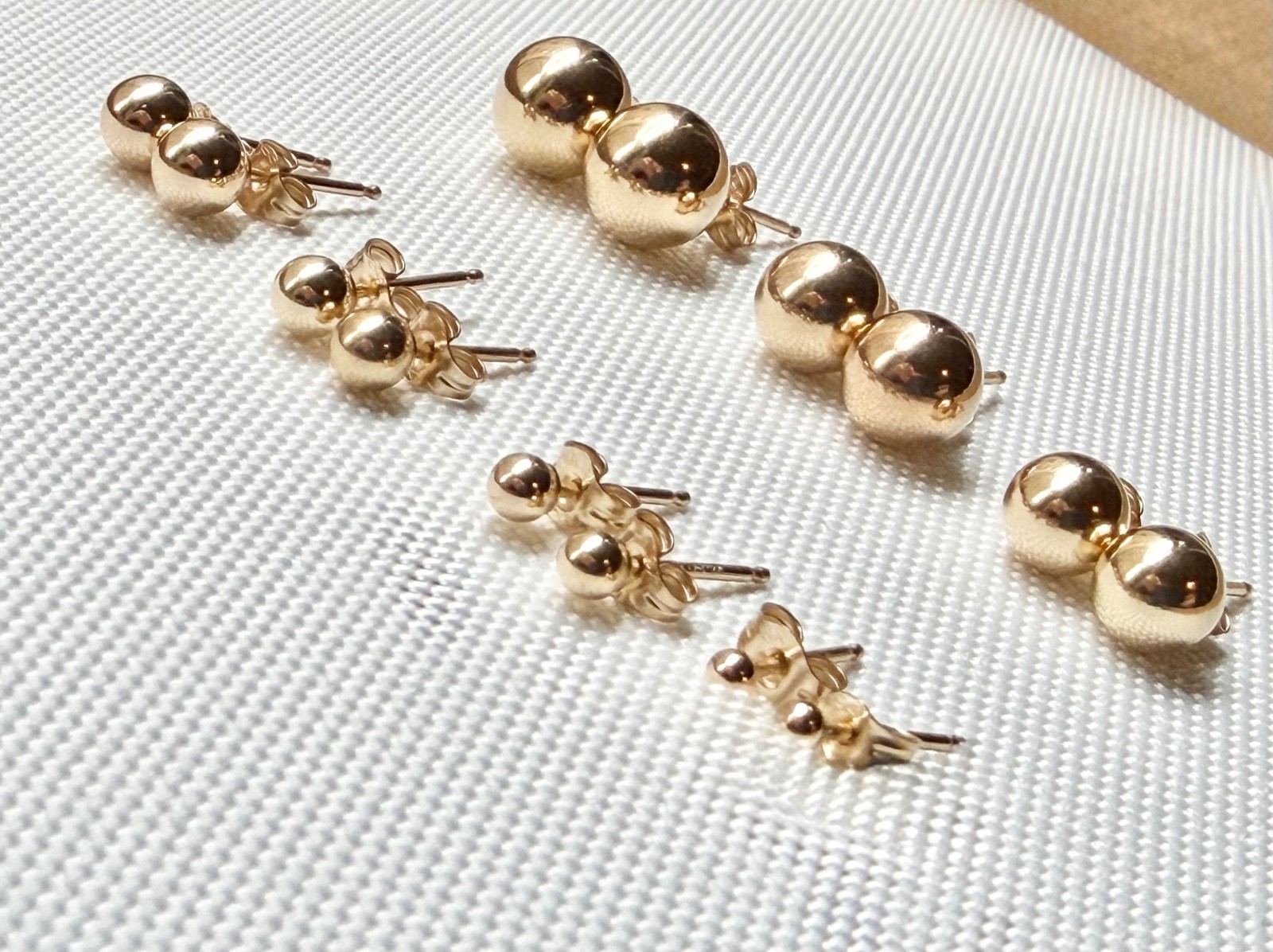 Classic 14k Gold Filled Round Ball Stud Earrings 2mm 3mm 4mm 5mm 6mm 7mm 8mm
