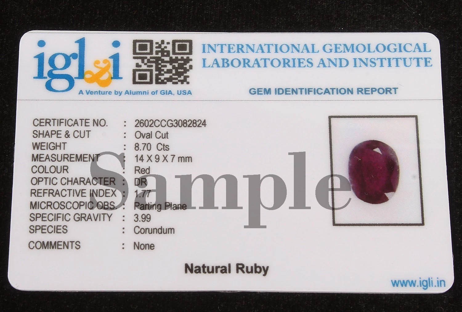 Natural Red Ruby Octagon Cut 4.60 Ct Certified Loose Gemstone Mozambique IGLI
