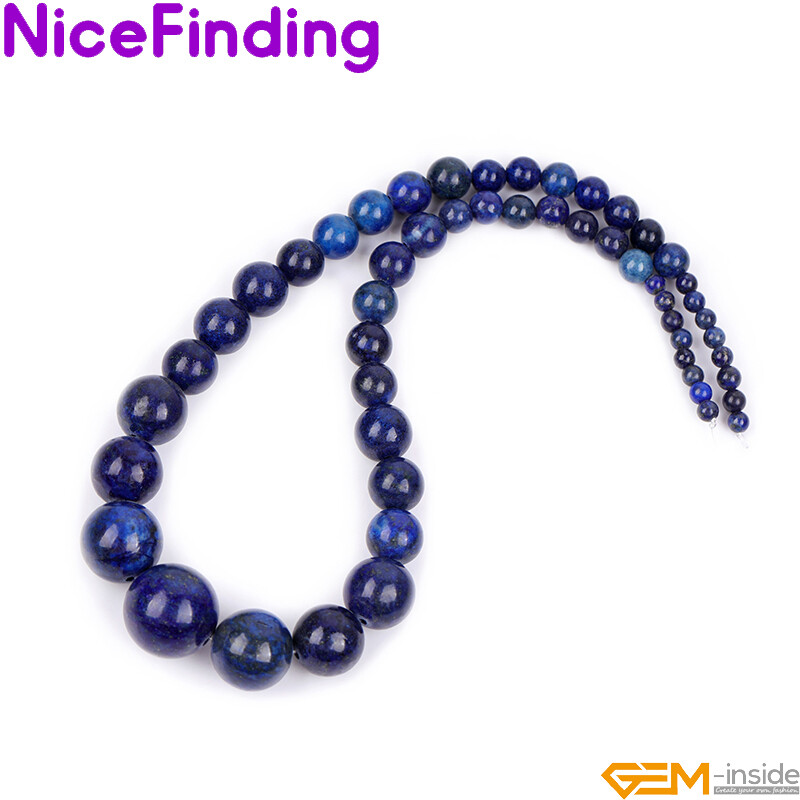 Natural Assorted Stones Graduated Round Semi-Finished Necklace Beads 15″ 6-14mm