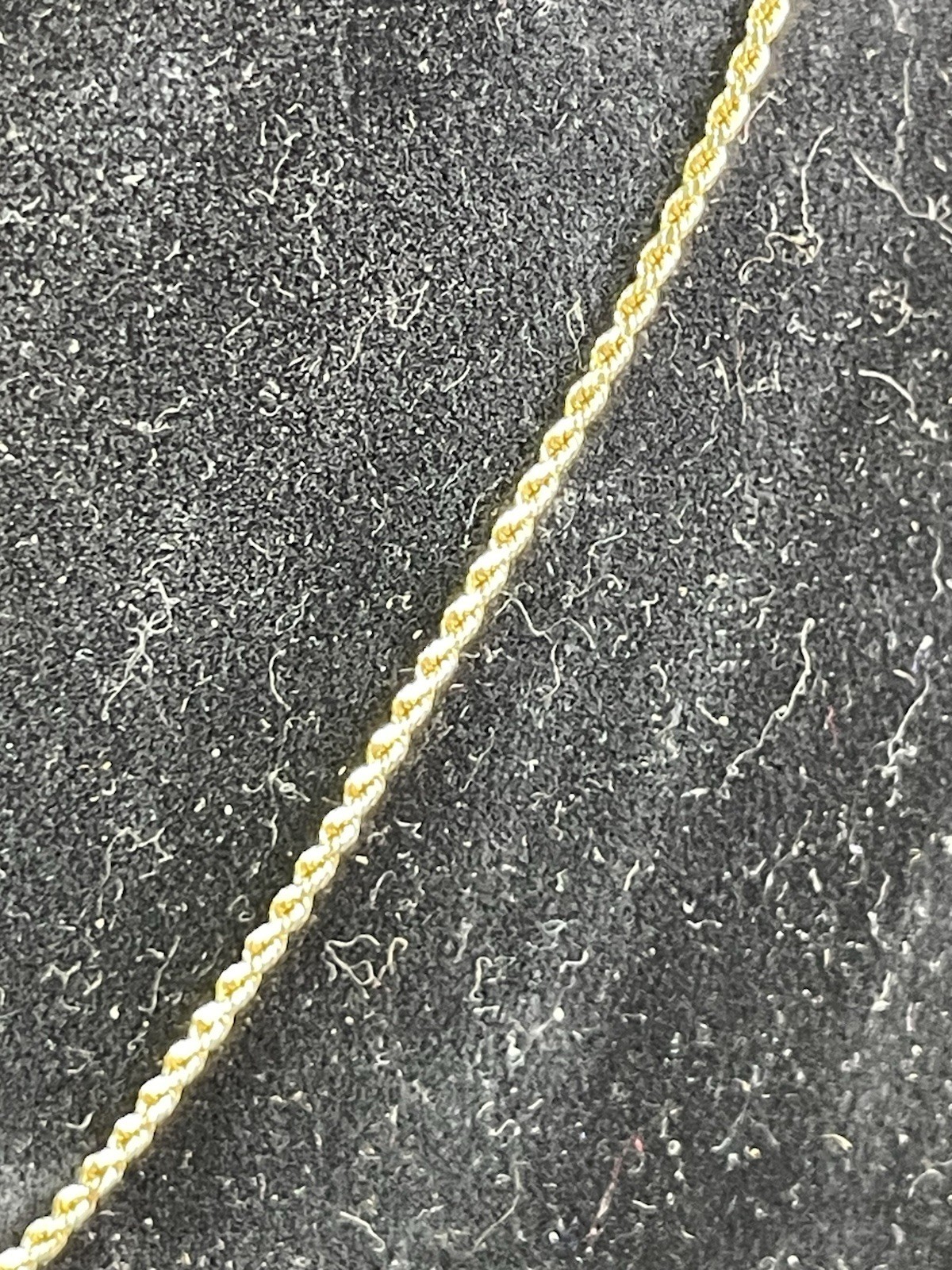 Real 14K SOLID Yellow Gold Rope Chain 16″ necklace 14kt , 2 Grams