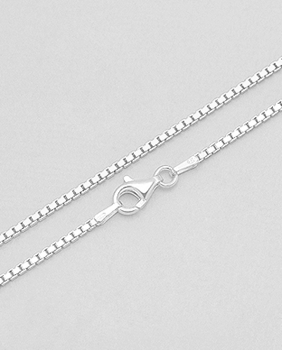 Solid Sterling Silver 20″ (50cm) Box Chain Italian 6.2g and 1.5mm thick (795A)