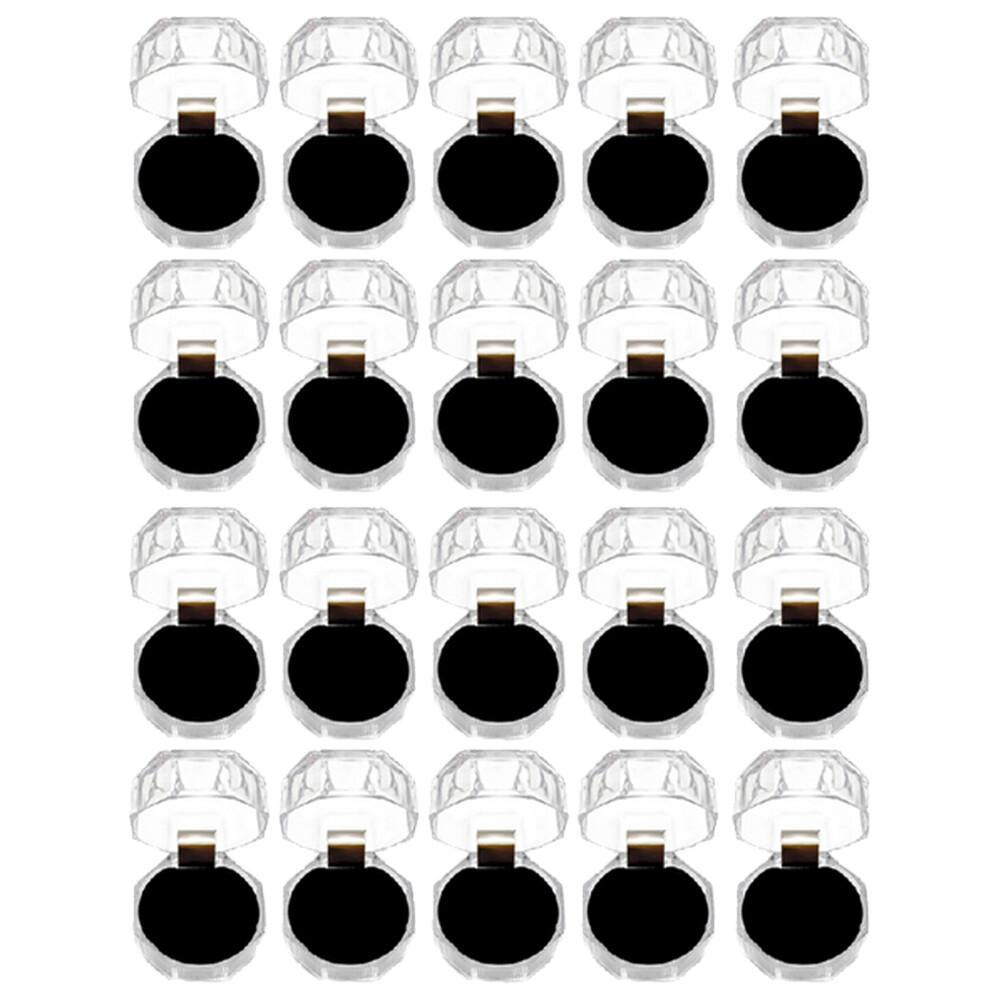 20/40 PCS Plastic Transparent Crystal Lots Jewelry Ring Display storage boxes