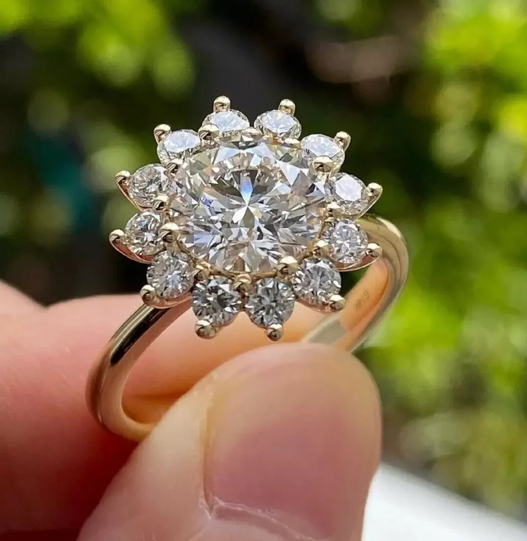 RARE 5.28 Ct Certified White Treated Diamond Solitaire Ring In 925 Silver