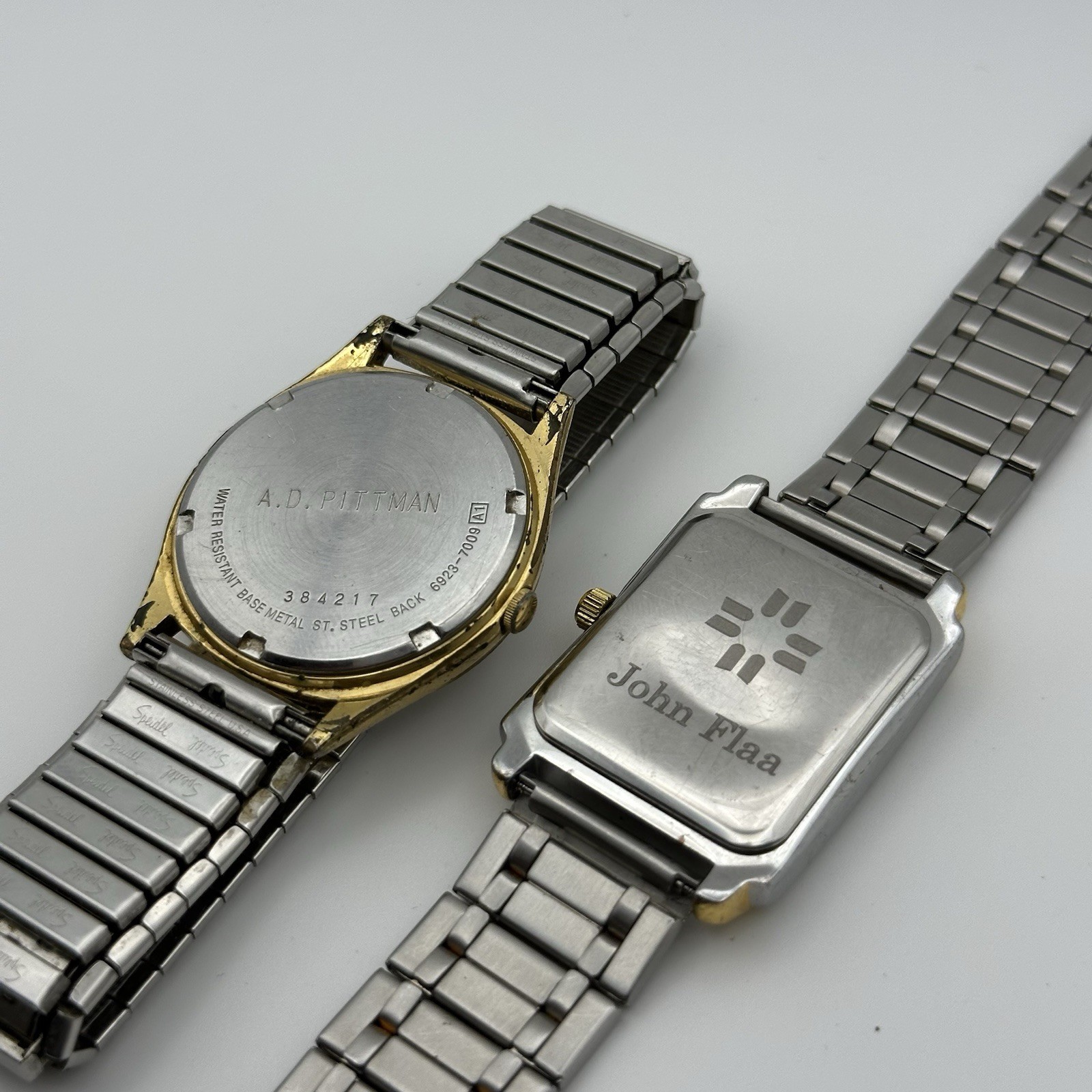 Seiko Quartz Day-Date Round Watch + Pedre Rectangular Two-Tone Watch Lot