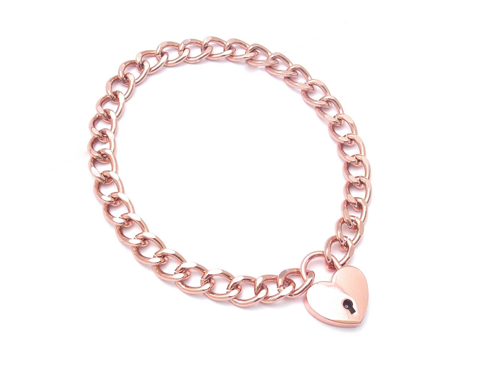 Rose Gold Chunky Day Collar Choker Necklace with Custom Engraved Love Lock