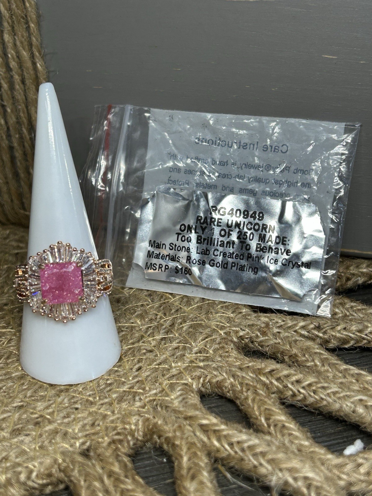 Bomb Party Ring💍Size 9 RG40949 “RARE UNICORN ” 🦄 “TOO BRILLIANT TO BEHAVE” 🌸