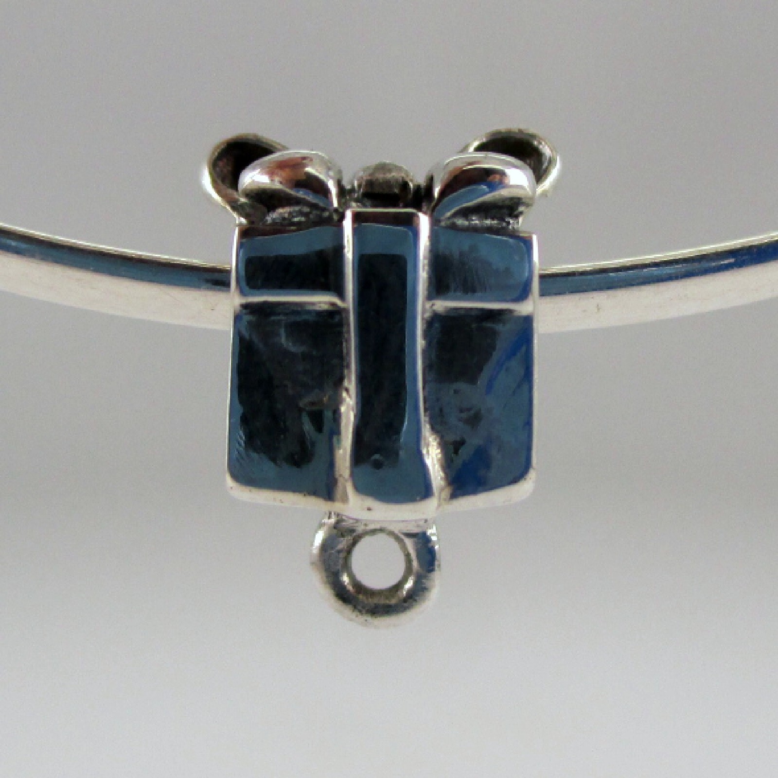 Sterling Silver GIFT BOX Charm Bead PRESENT for Bracelet PENDAN Converter DANGLE