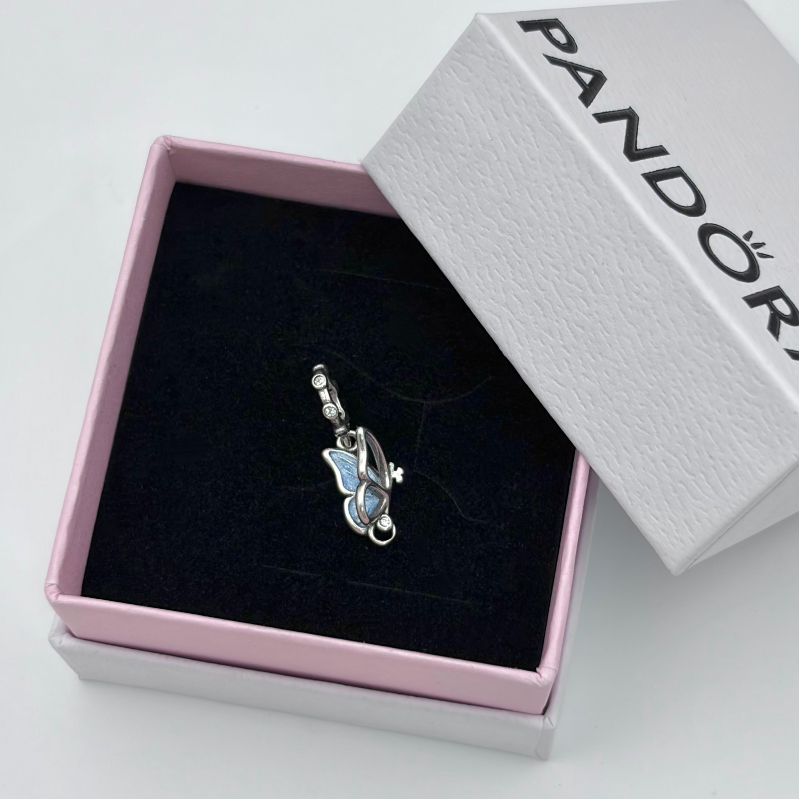 100% NEW PANDORA 794241C01 Butterfly Winged Dangle Charm, NEW WITH BOX