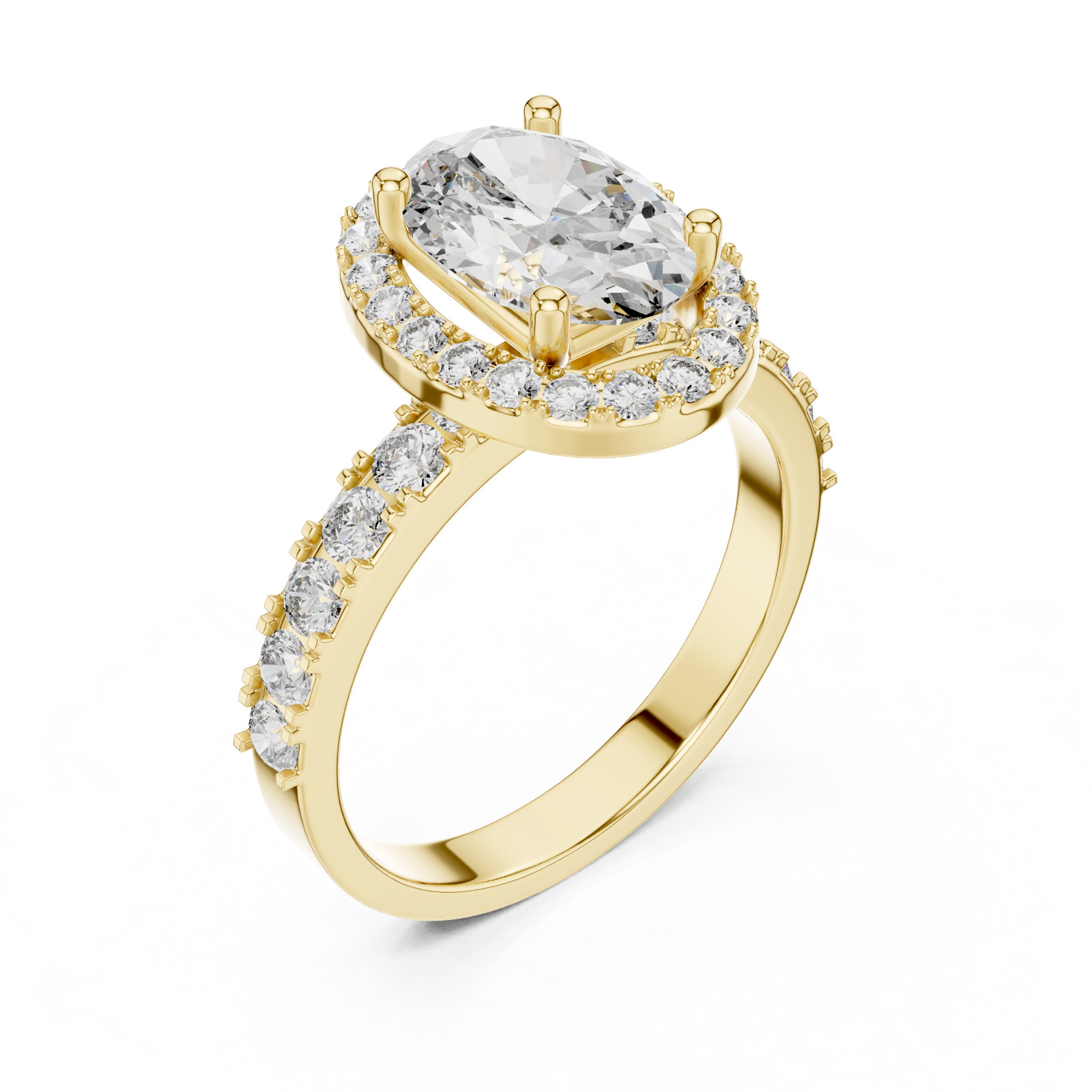 2.50 Ct Round Cut Natural Moissanite Engagement Halo Ring 925 Sterling Silver