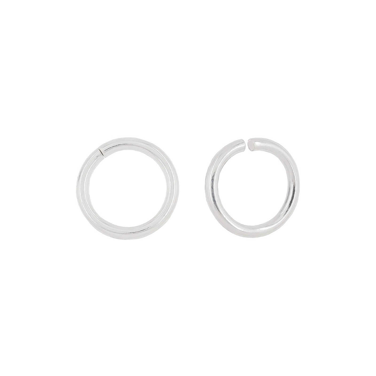 2 Sterling Silver Heavy Duty Open Jump Ring 10mm 13ga / 1.8mm #51778