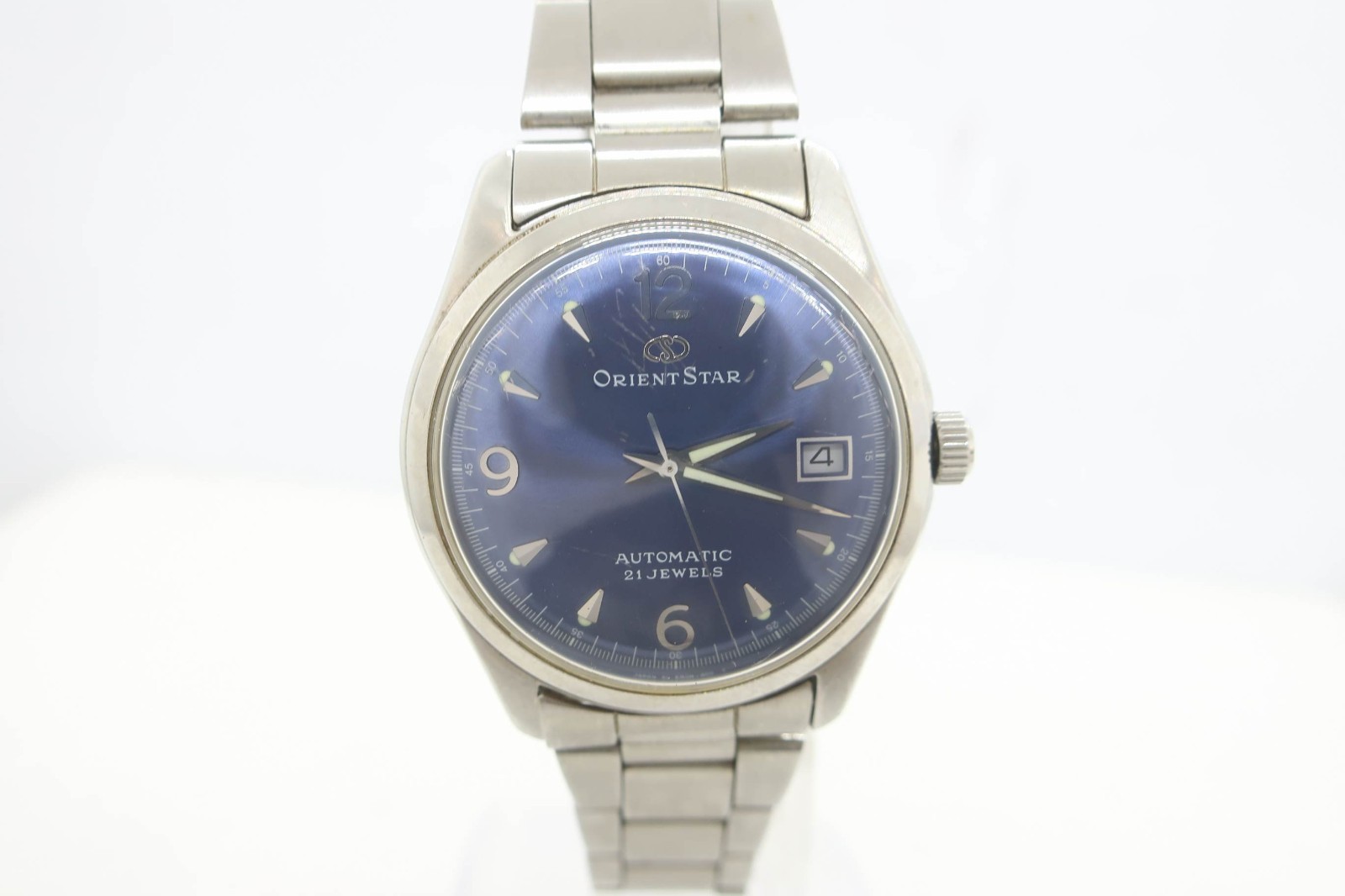 Orient Star 597302-70 Automatic Blue Dial 21 Jewels Date 38mm Men’s Watch