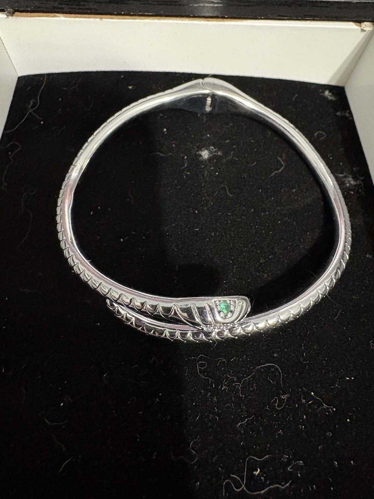 Beautiful Snake Bracelet With Green Stone Eyes