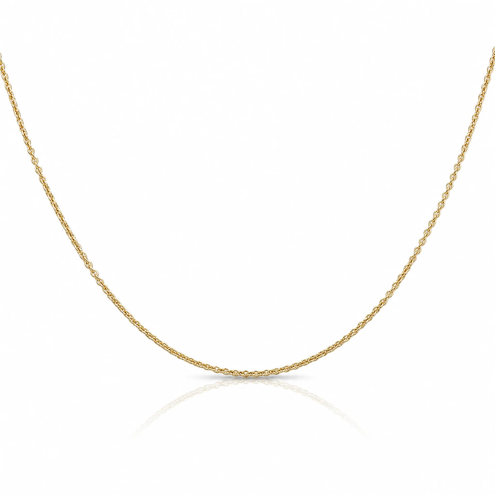 14K Yellow Gold 1.2mm Cable Chain Necklace 14″-24″
