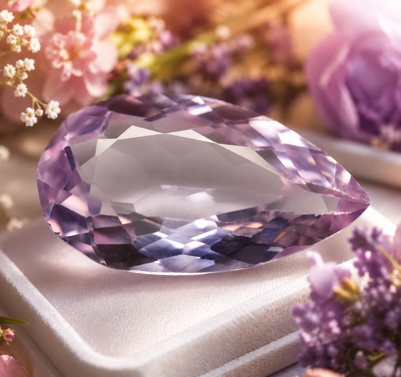 Natural 16.65 Ct Pear Cut Bijoux Soft Pink Sapphire GIE Certified Loose Gemstone