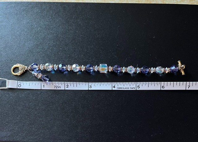 Vintage inspired crystal bracelet