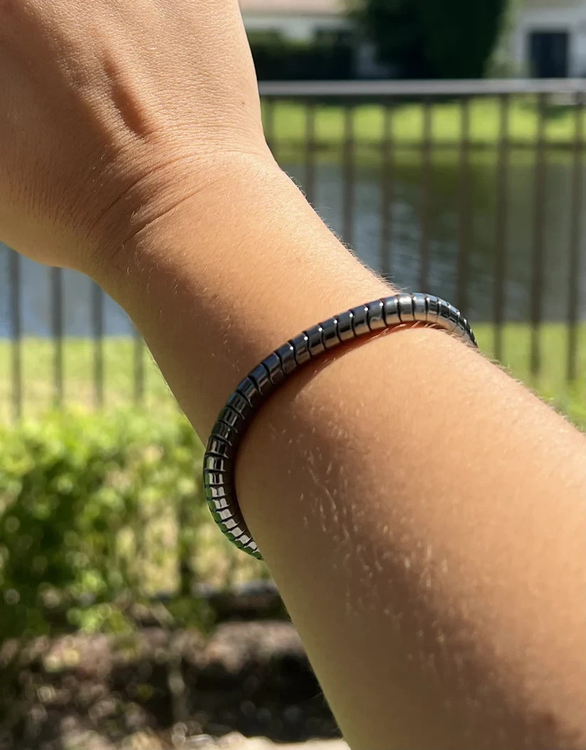 Magnetic Hematite Bracelet 8mm Beads Men Women Unisex Stretch Energy Balance