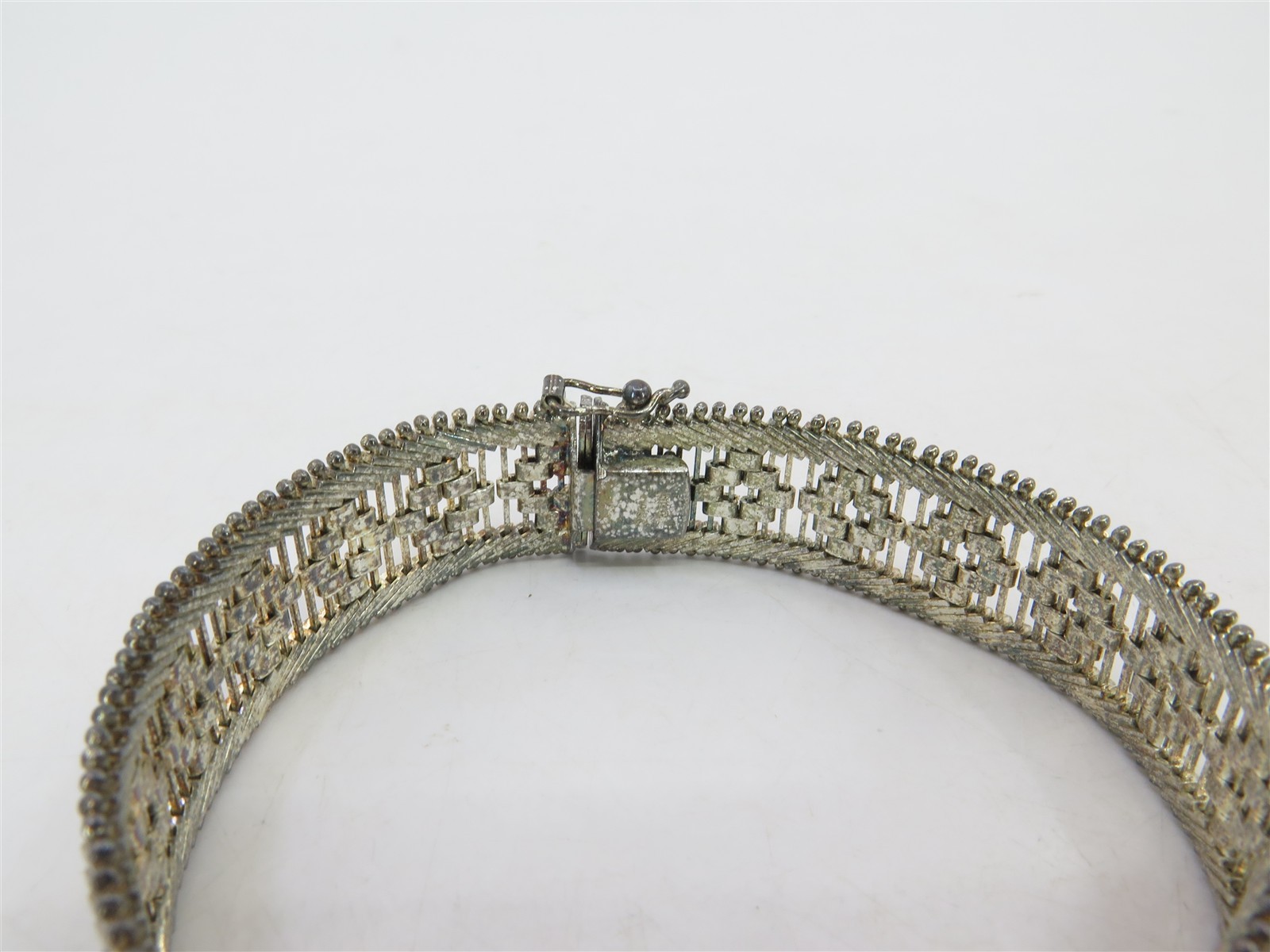 Milor Vintage Basket Weave Two-tone Bracelet .925 Sterling Italy 7.5 in