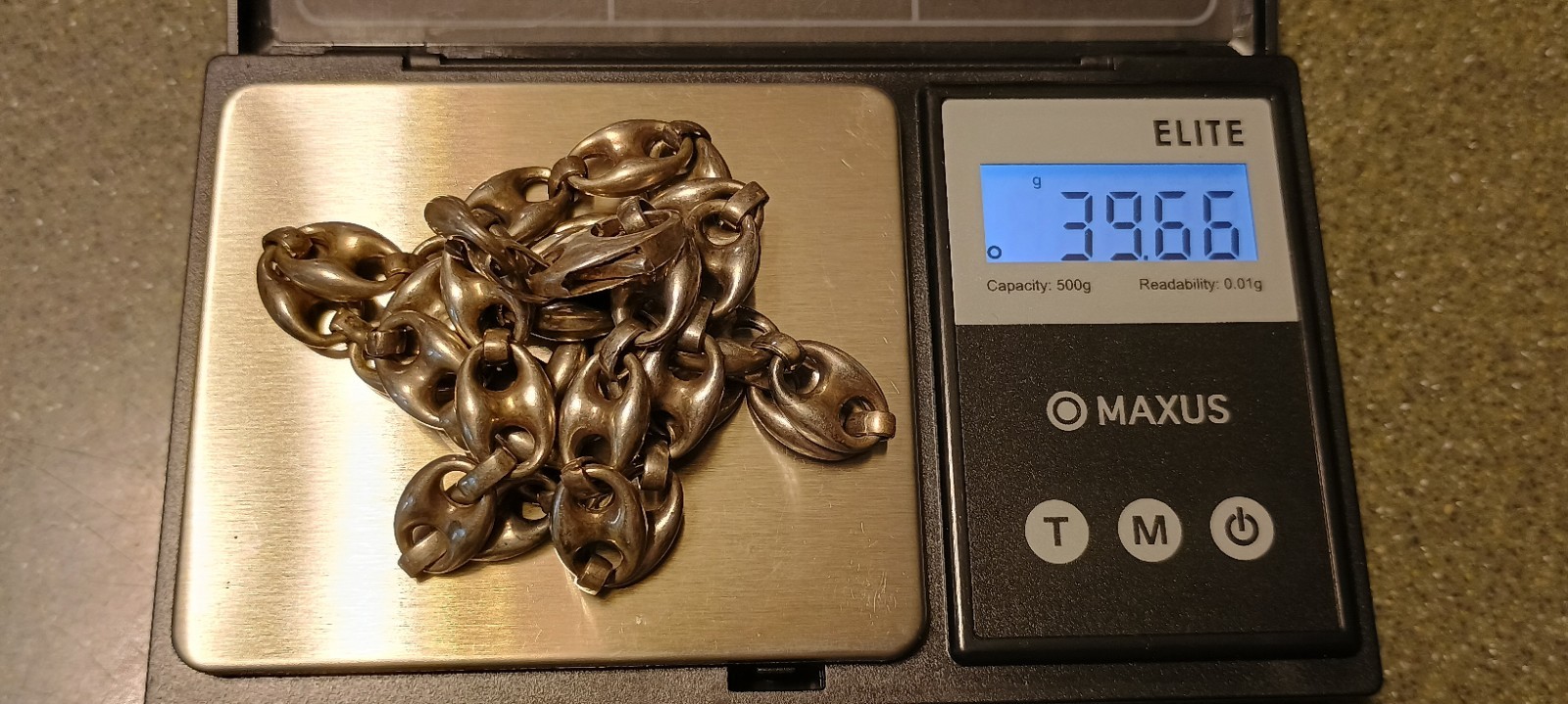 Vintage Solid .925 Sterling Silver Puffed Mariner Link Chain Necklace 39.66G