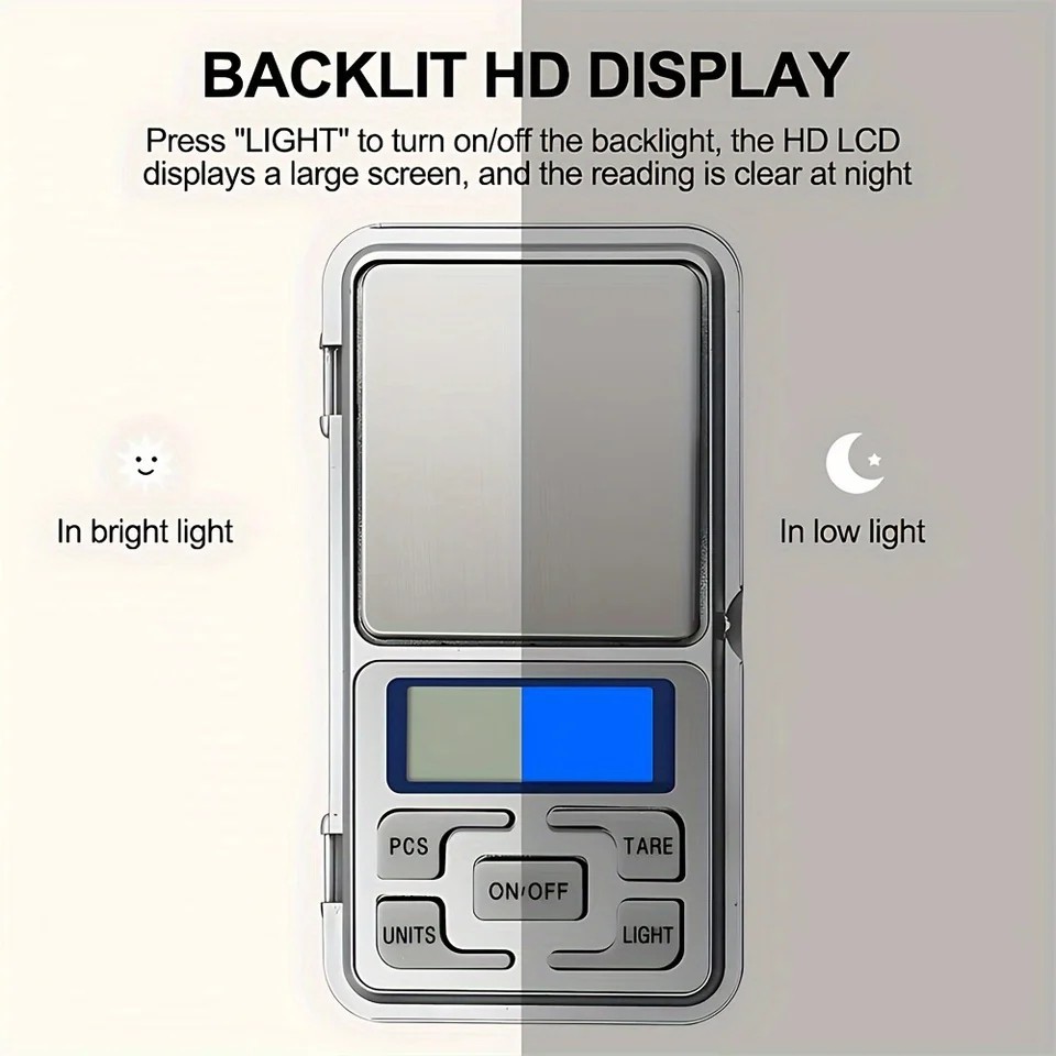500g x 0.01g Digital Mini Scale High Accuracy Jewelry Coin Herb Pocket Scale